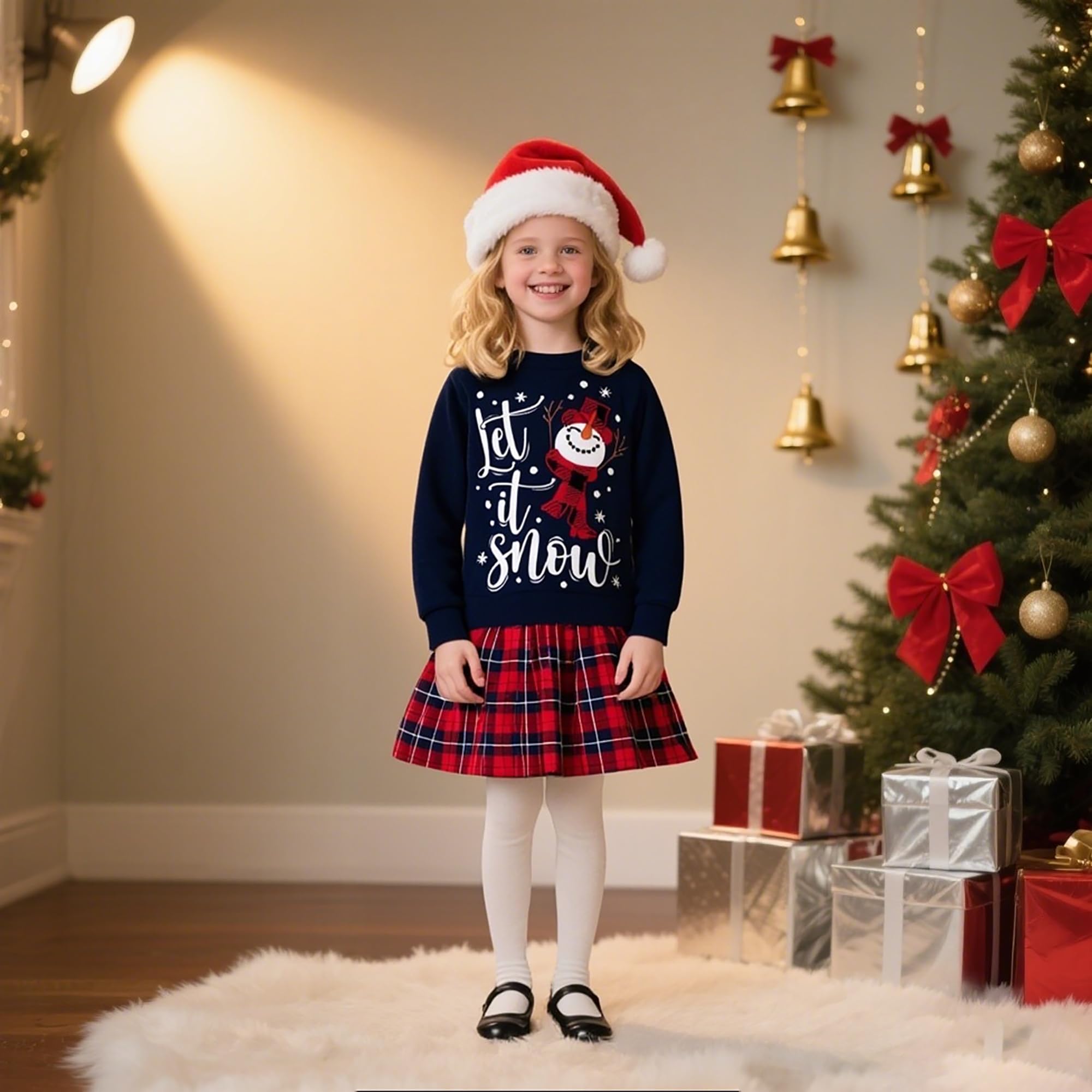 Felpa natalizia per bambini e bambine, maglione natalizio unisex con Babbo Natale, orso, dinosauro, gatto, top per bambini, a maniche lunghe, in cotone, abbigliamento casual a girocollo