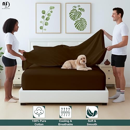 Miniatura 2 de Juego de sábanas tamaño King, juego de 6 piezas, sábanas de 400 hilos, 100% algodón egipcio, bolsillos profundos, ajuste fácil, sábanas