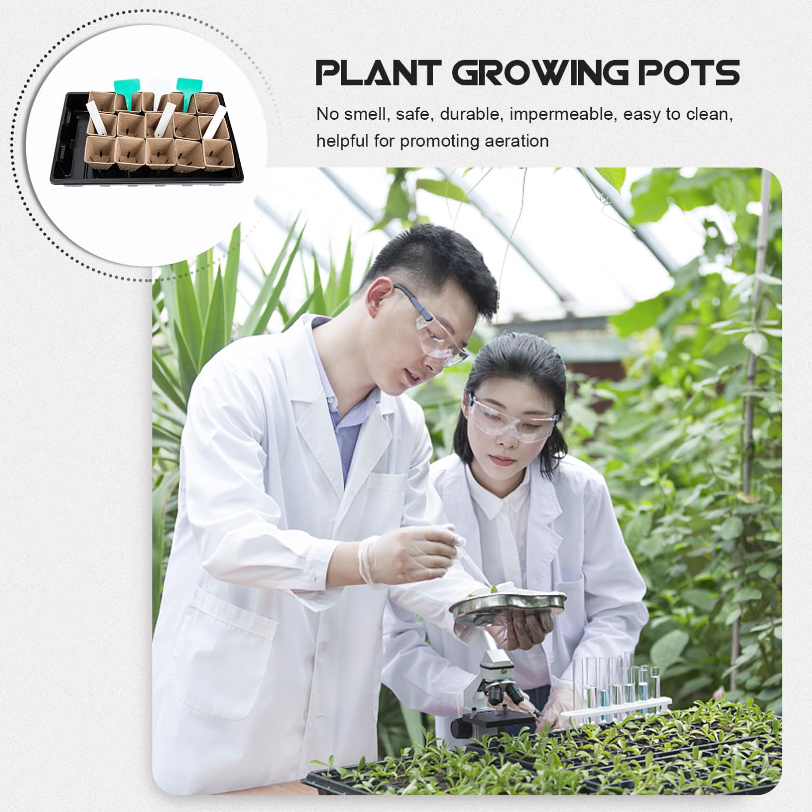 HEMOTON Kit De Démarrage pour Plantes Pots De Tourbe Conteneurs De Pépinière Petits Pots De Démarrage Fournitures De Pépinière