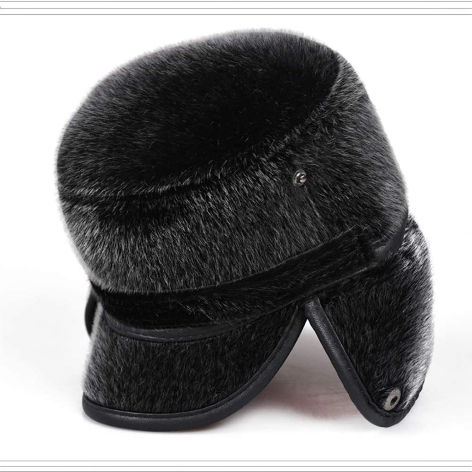 Mützen Winter Mützen Stirnband Unisex Wintermütze Ohrenwärmer WAM Mütze Für Ski Herren Winddicht Wintermütze (Color : Zwart, Size : 59cm)