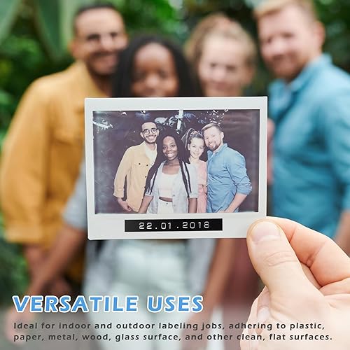 Miniatura 6 de UNOKA Cinta de etiquetas en relieve de repuesto para Dymo Embossing Label Maker Recambios de 38 pulgadas, para Dynamo Embosser Buddy Id 2001-01 Old