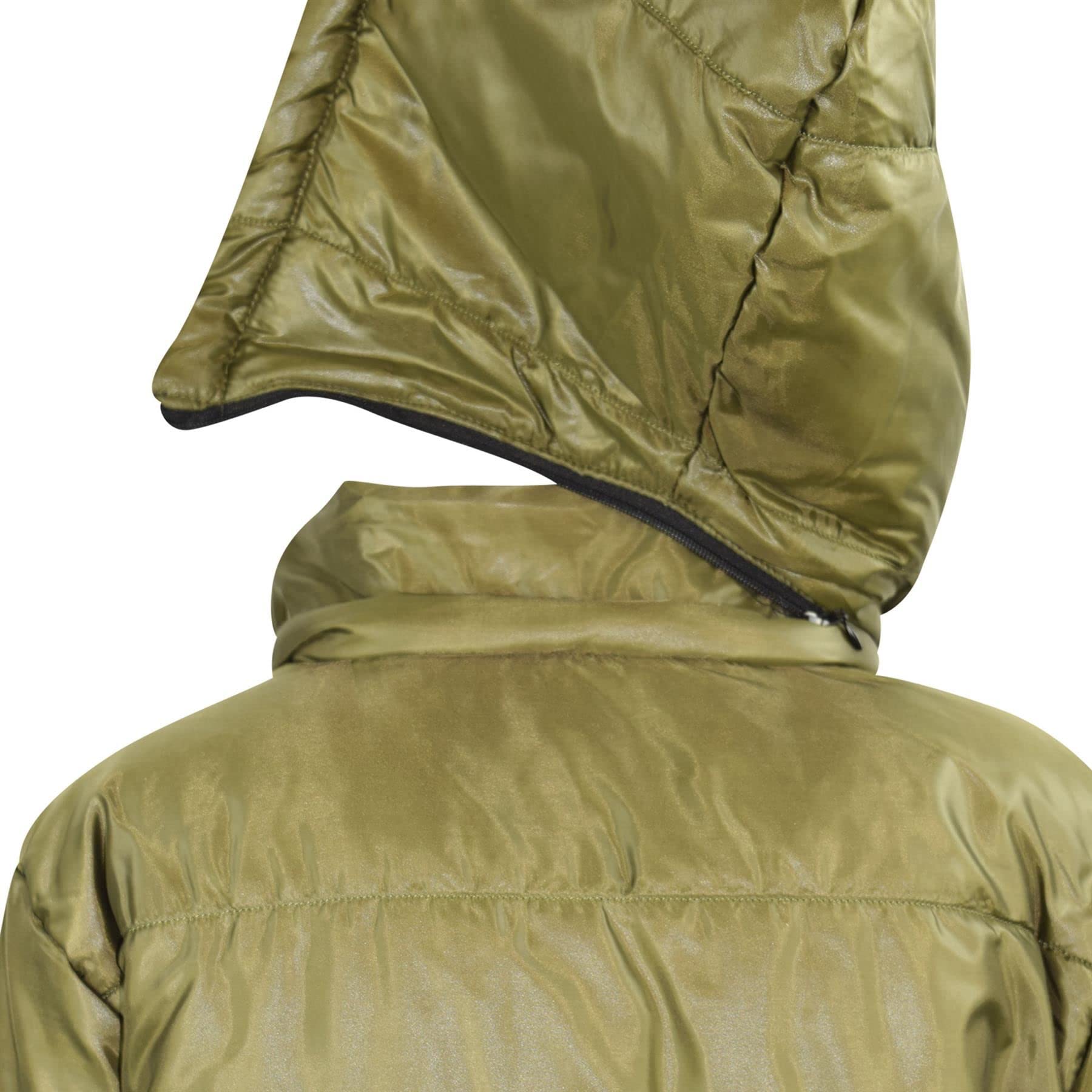 A2Z 4 Kids Dziewczyny Chłopcy Kurtka Dwustronna, Krótka, Z Kapturem, Wyściełana Podszewką Kurtki Puchowe - Reversible Jacket 492 Olive 13.