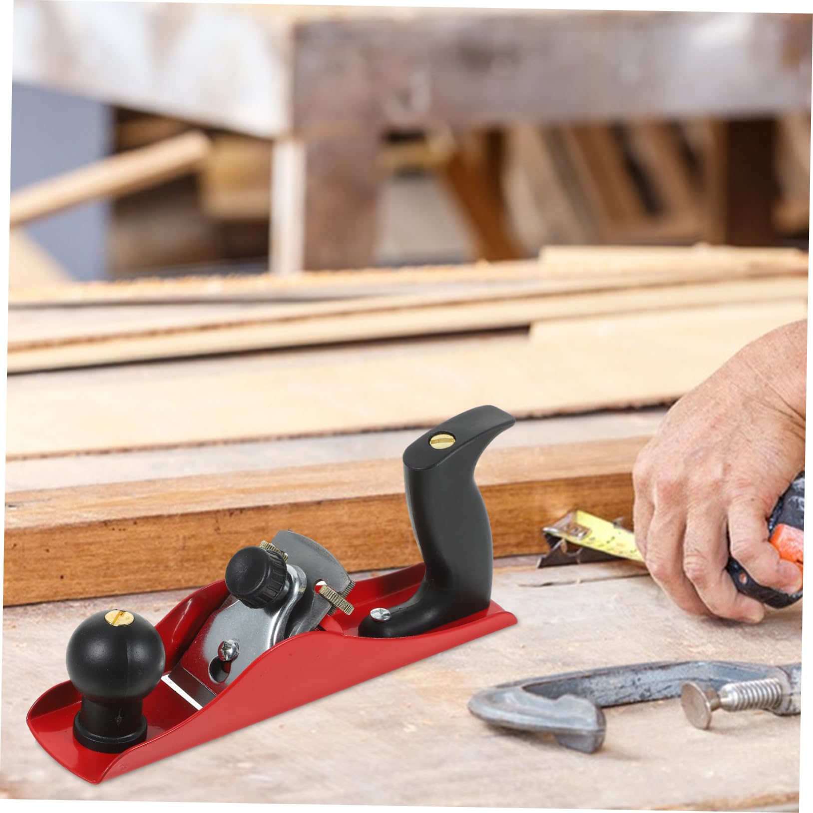 WOONEKY Spokeshave Do Drewna z Metalowym Ostrzem Narzędzie Ręczne Do Obróbki Drewna Dla Entuzjastów Majsterkowania z Materiałem Odpornym Zużycie