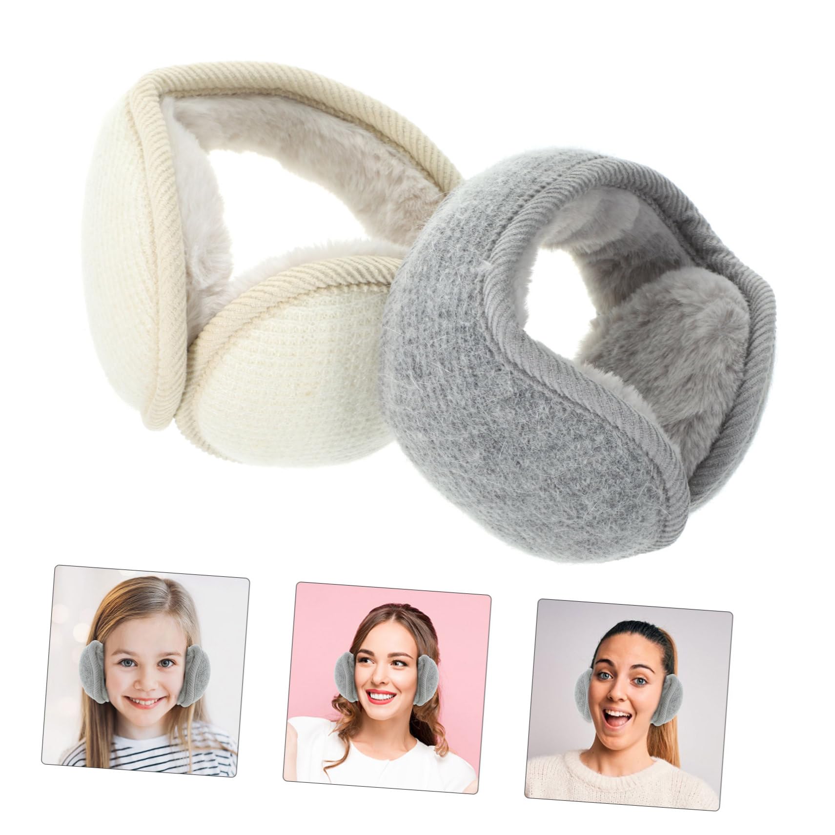 VALICLUD Kaninchenfell Kaninchentoiletten Ohrwachsentferner Ohrringhalter Earmuffs Kind Fleece-ohrenschützer Hitze Dame Geschmeidiger Ohrenwärmer Schöner Ohrenschützer