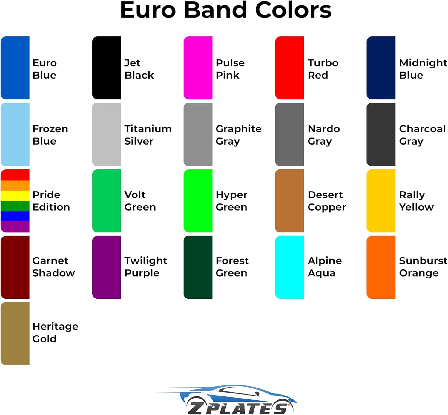 Custom European Style US State License Plate