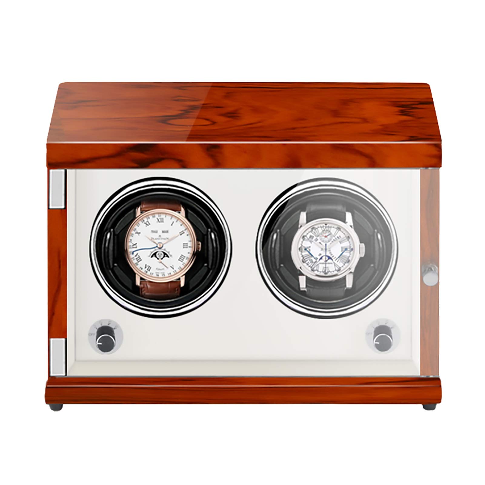 MYUYEE Watch Winder Spinner Winding Box Watch Winders - Rechargeable Two-Position Watch Shaker Mechanical Watch Winder Vertical Automatic Watch Winding Box With Light-Sensitive