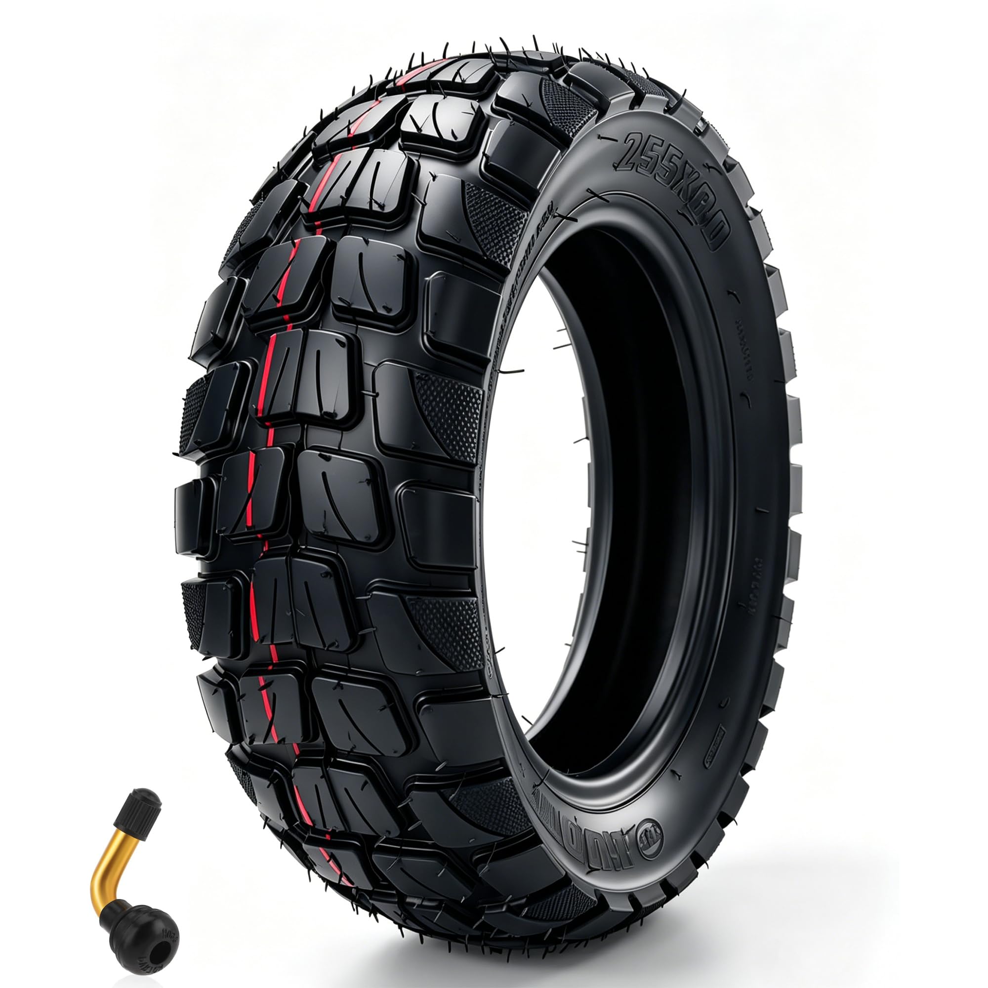 Felixstory 10x3/255x80 80/65-6 Tubeless Off-Road Tires for Kugoo M4/M4 pro/Kaabo Wolf Warrior/Kaabo Mantis 10/Dualtron Zero 10X Electric Scooter, Wider and Thicker Snow Tires