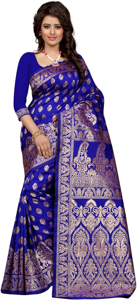 Shree Sanskruti Tassar Silk Saree (Banarasi 1002 Blue_Royal Blue)