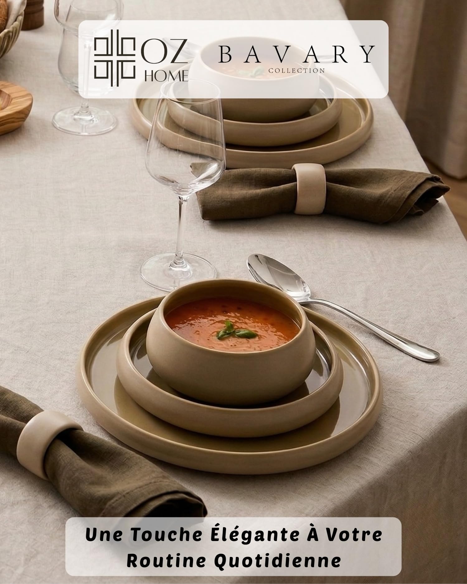 BAVARY Service Vaisselle Chubby-B 24 Pcs – Set De Table & Assiette Porcelaine – Service De Table 6 Personnes De Plates & Assiette Creuse, Bols, Vaisselle Et Arts De La Table Micro-onde/Lave-Vaisselles