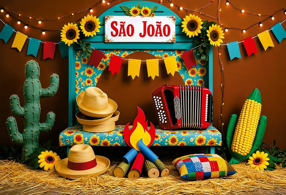 Fundo Fotográfico Festa Junina Cenário Tecido (FDFJN0146, 1,70×2,50m)