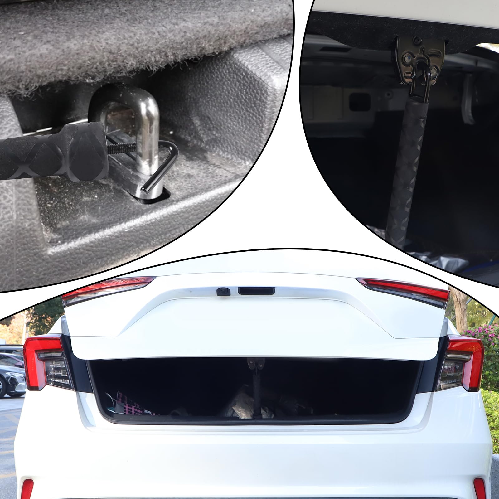 LALAGO Ammortizzatori cofano posteriore, 23cm Portellone Bagagliaio Supporto, Supporto Regolabile per cofano posteriore, Animali domestici Auto Aria fresca