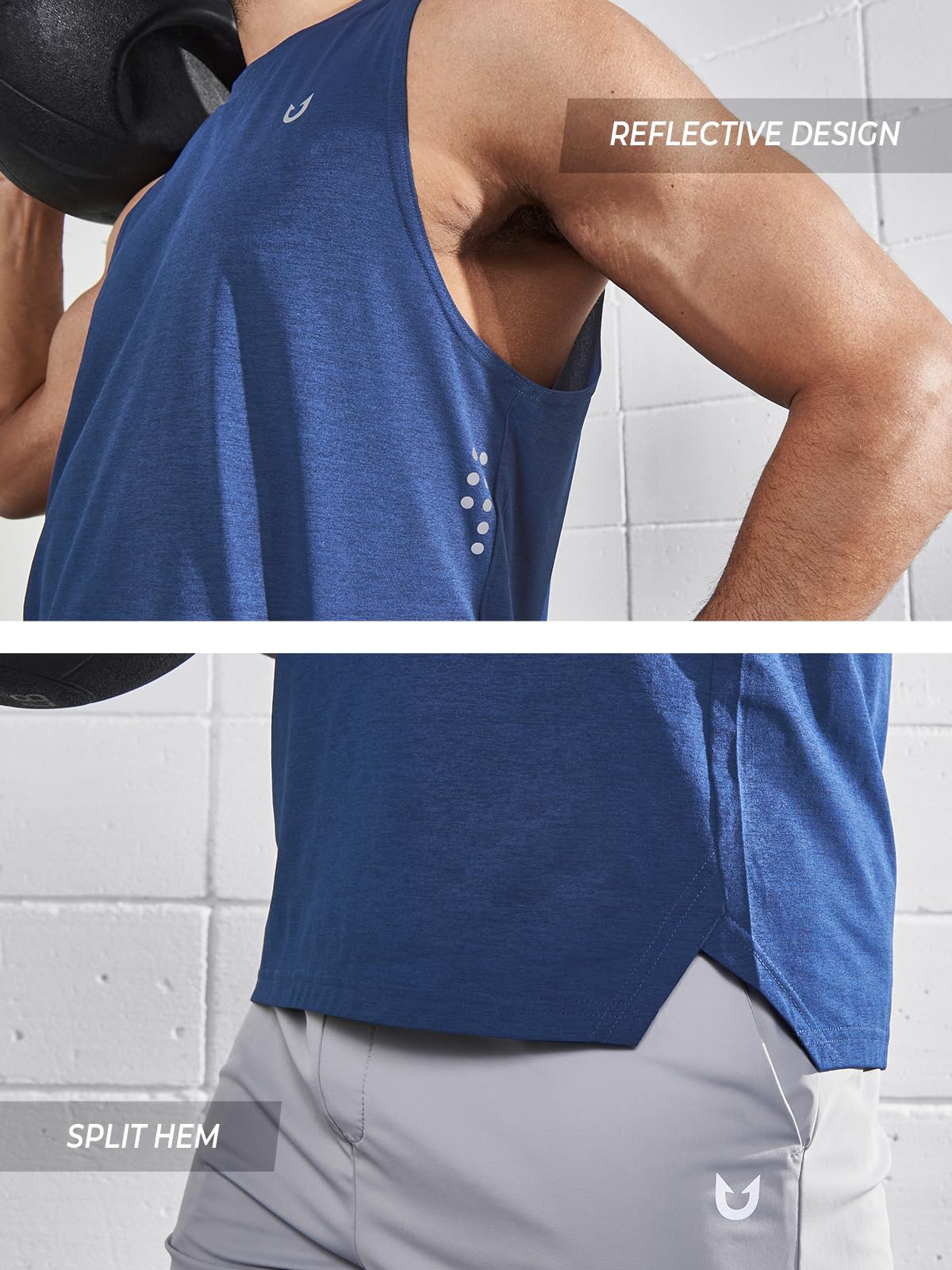 NORTHYARD Camiseta sin mangas para hombre, para entrenamiento, correr, de secado rápido, chaleco atlético para gimnasio