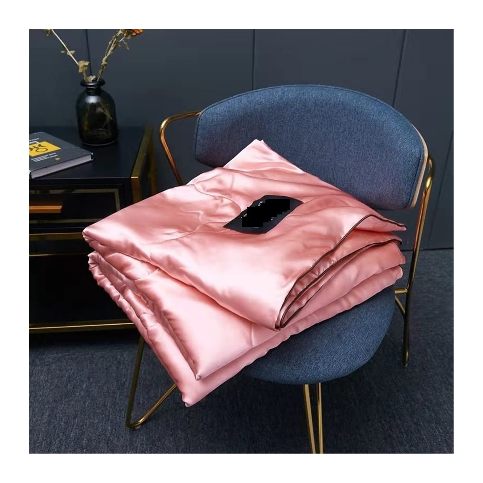 DUBTEDHOU Summer Blanket Lightweight Cooling Blanket Ice Silk Quilt Multicolor Multiple Sizes(Pink,180x220cm)