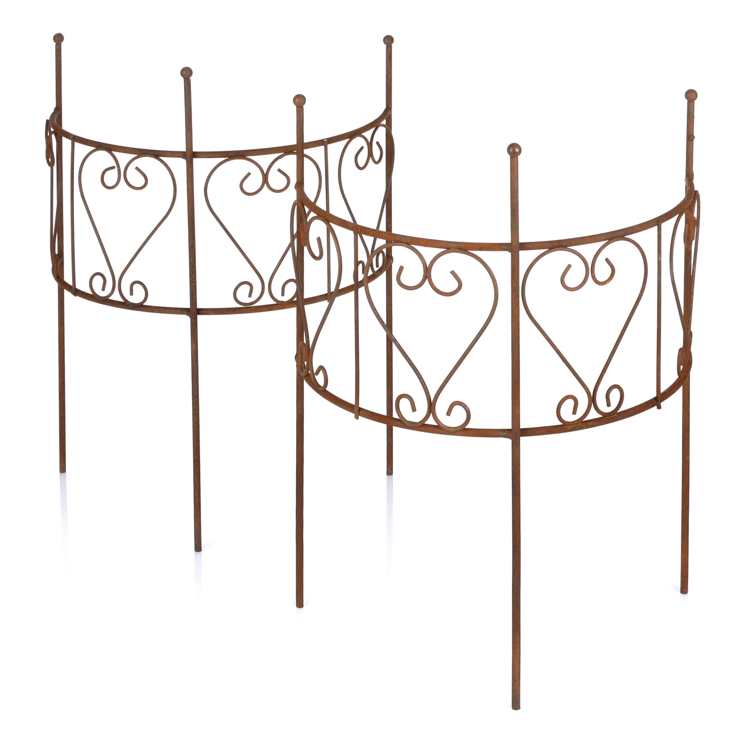 Nordstern® Staudenhalter Pflanzenstütze Rost 2er Pack - 30 x 41 cm
