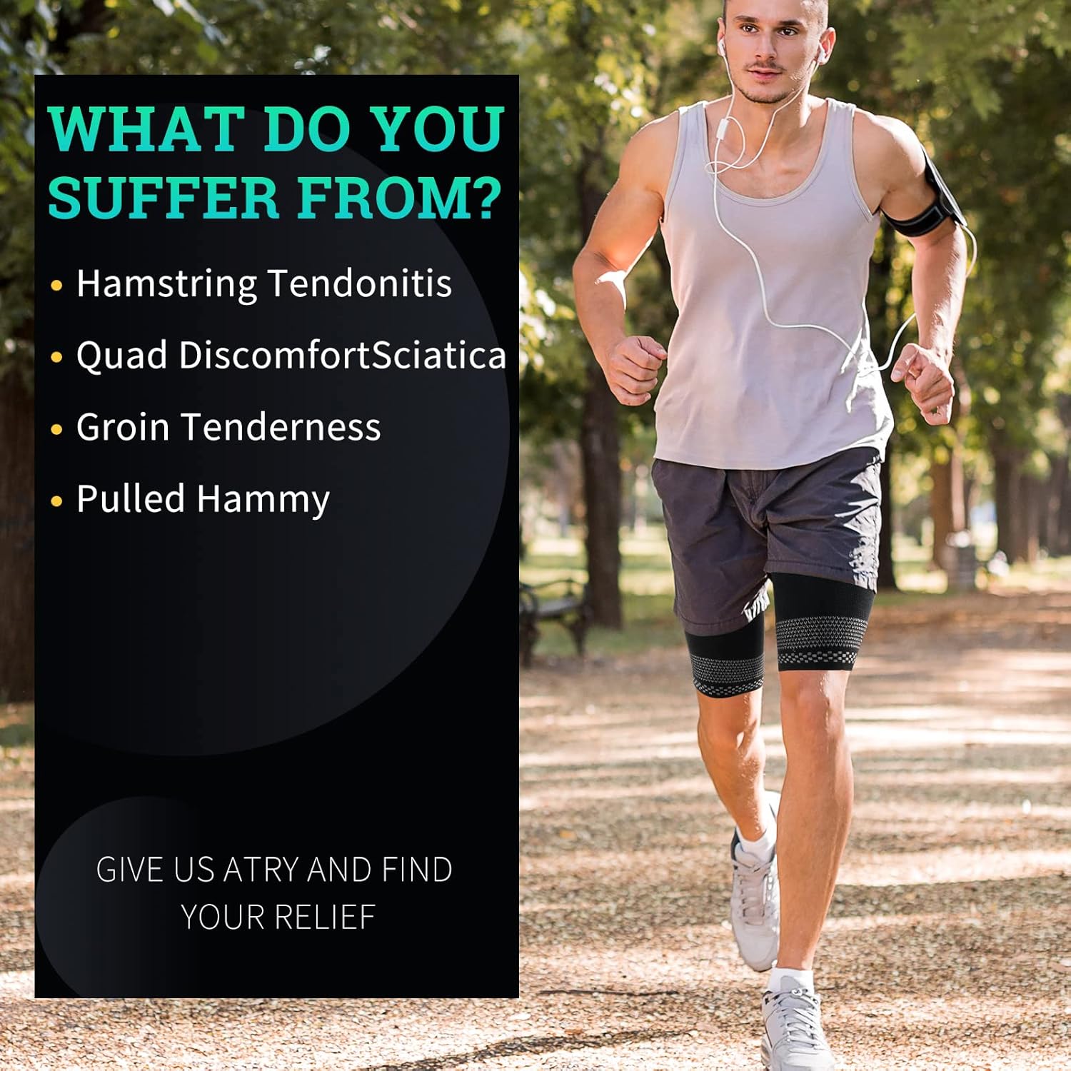 Buy ABYON Thigh Compression Sleeves (Pair), Hamstring Compression