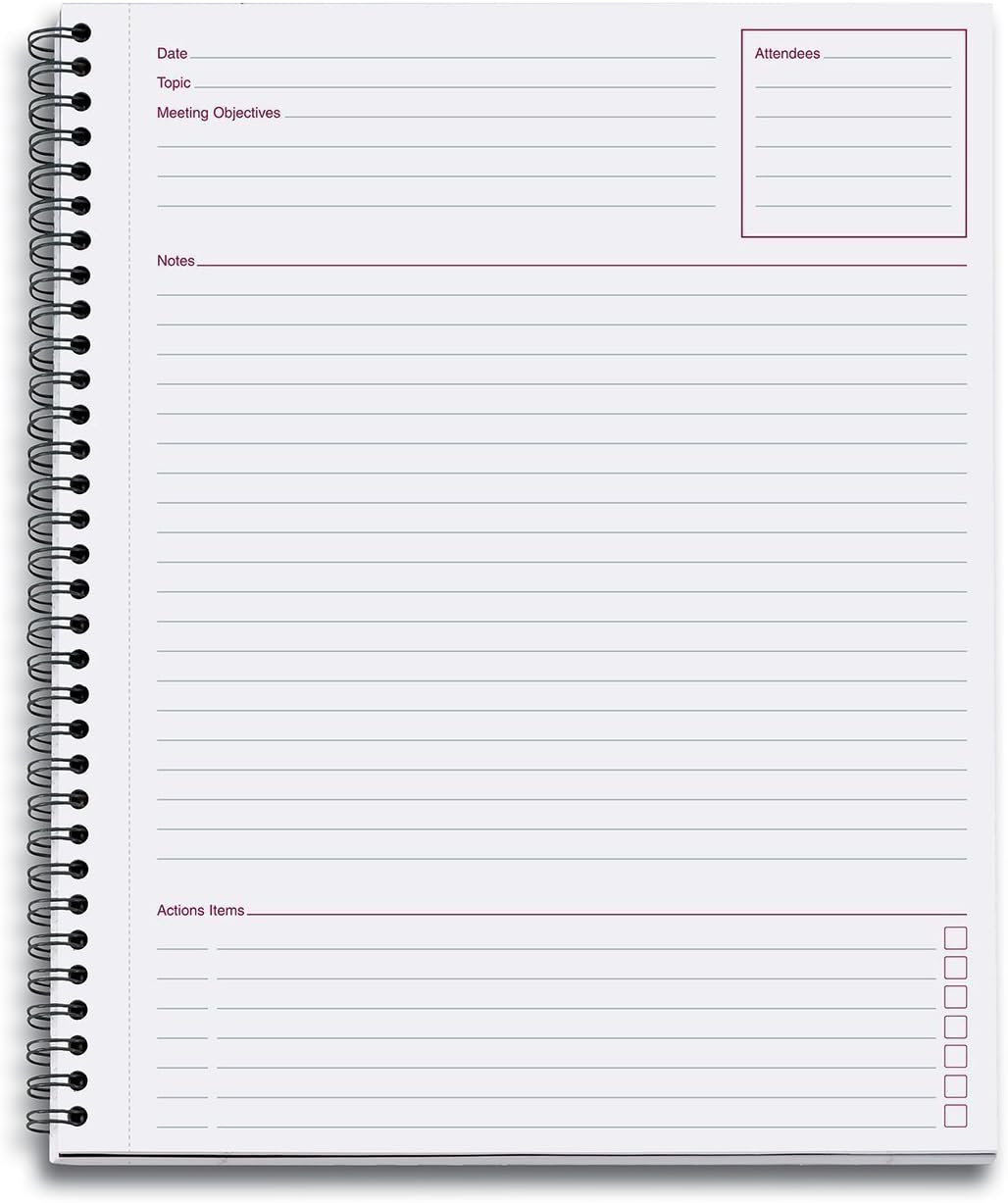 Cambridge Limited Meeting Planner,Side-Bound,11 x 8 1/4, 80 Sheets, Sold as 3 Pack (06132)