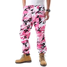 BACKBONE Mens Camouflage Cargo Pants Army Style Casual BDU Work Pants