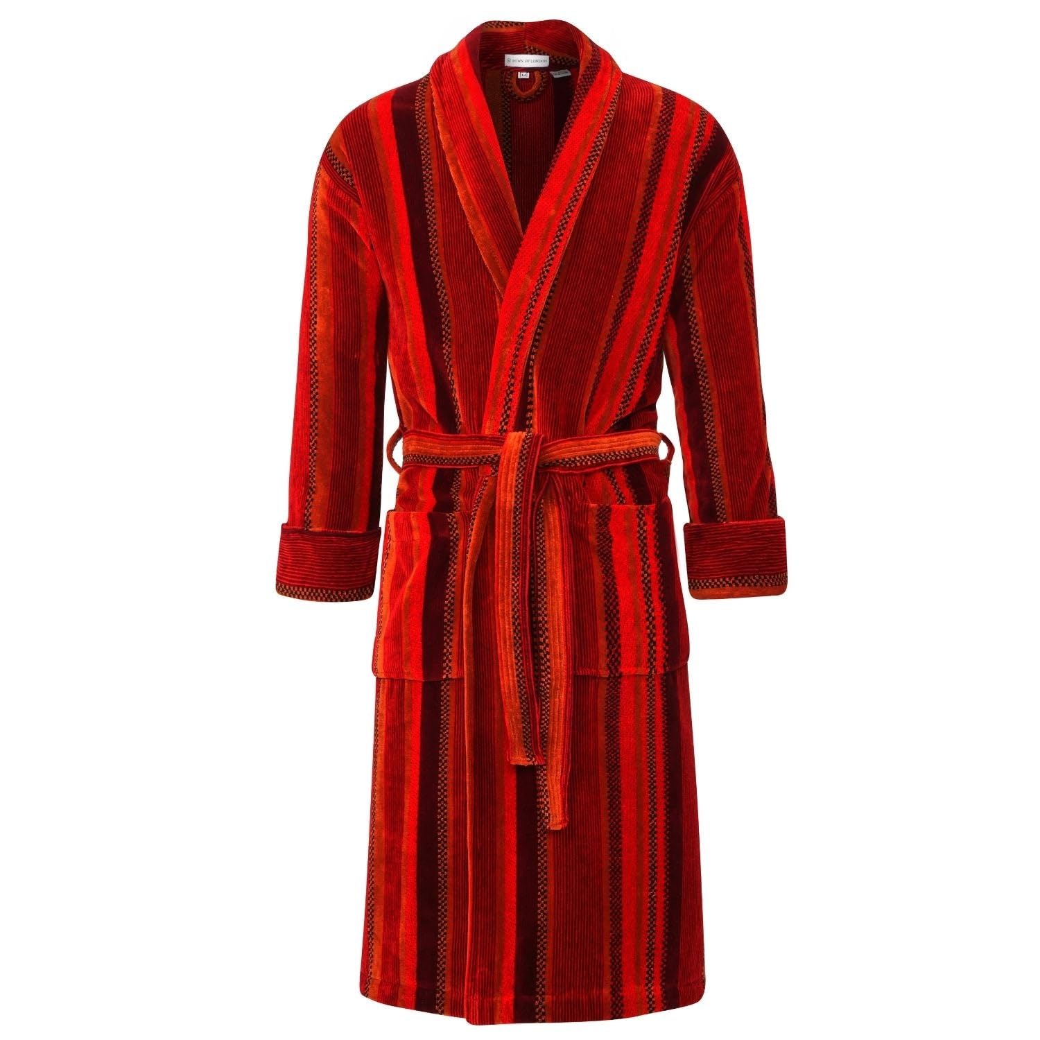 Bown Of London Men's Red British Bathrobe - The Venezia (L, L)