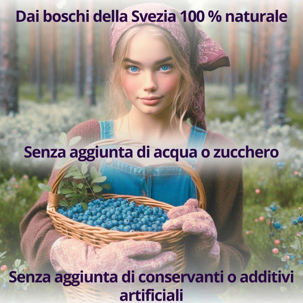 Succo di Mirtillo Nero Selvatico, 100% puro, denso, in Bag in Box da 2 Litri, senza aggiunta di acqua, zuccheri e conservanti - Origine Svedese - Paracelsus.Farm