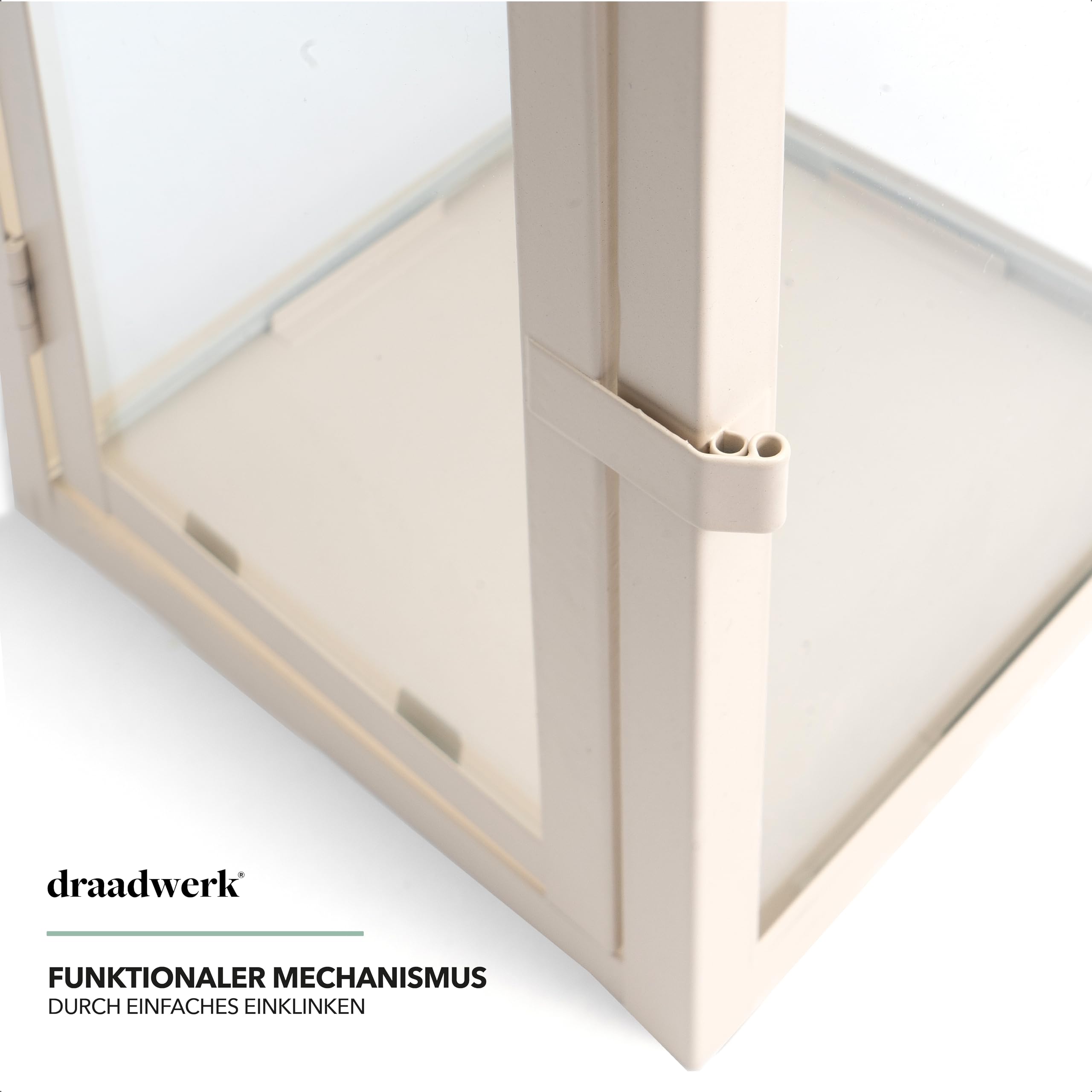 draadwerk® Laternen 2er Set | Wohndekoration für Innen & Außen | Große Outdoor-Windlichter | Designer Dekoration für Wohnzimmer, Balkon & Garten (Creme weiß)