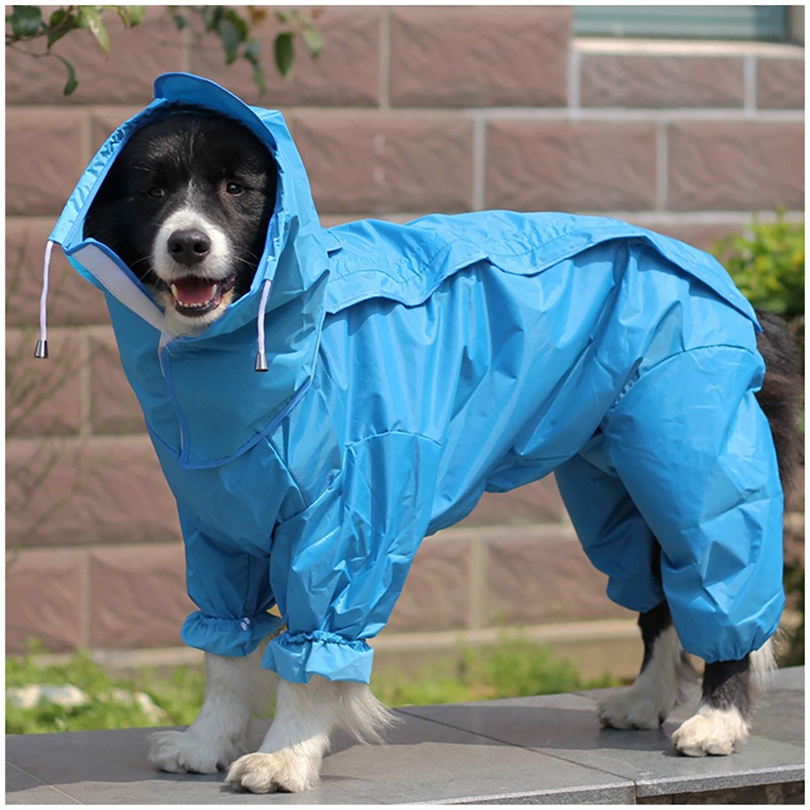 Veste de pluie amovible pour chien imperméable respirant bleu 14