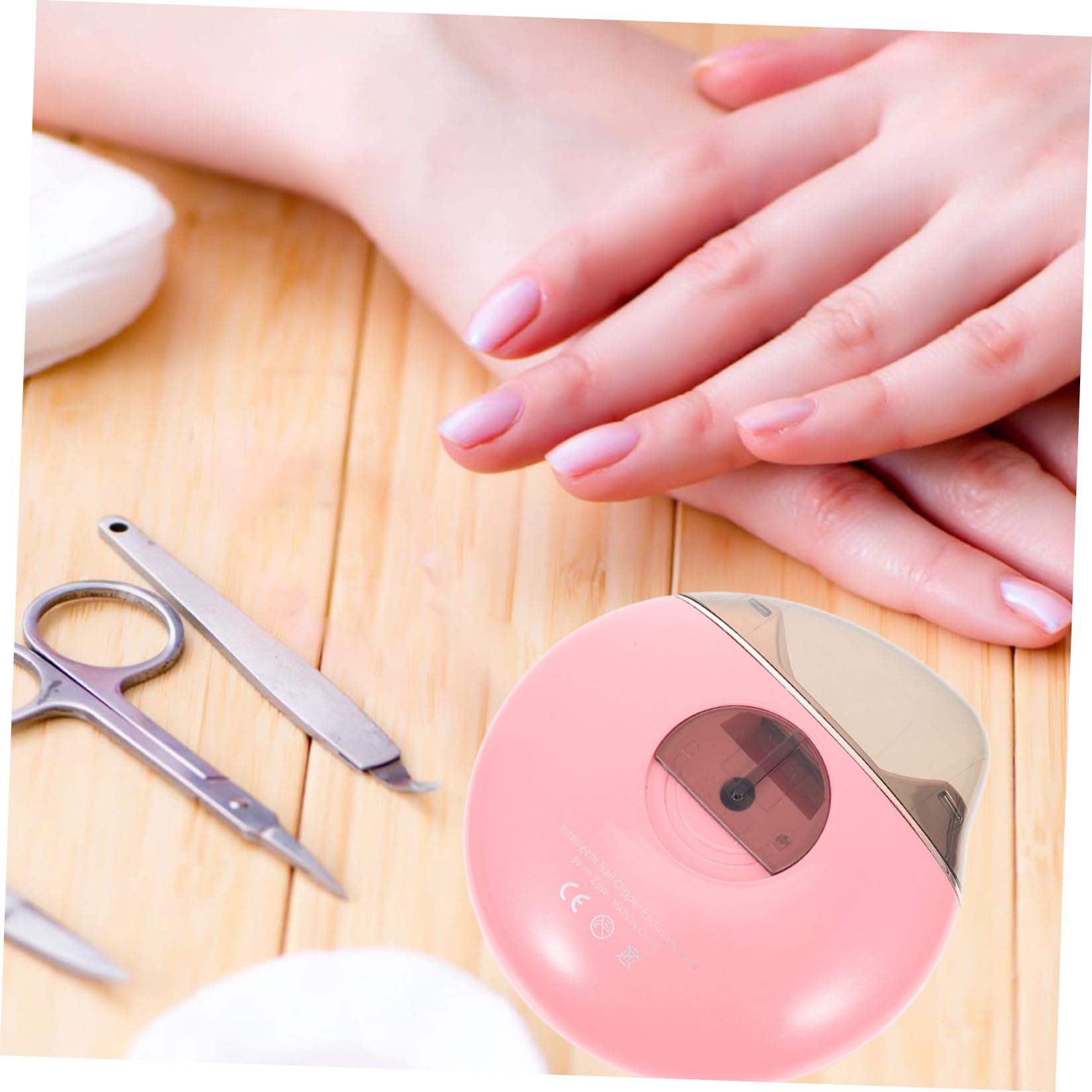 BESTonZON 1 Set Juego de Corte de Uñas Cortador de Uñas Eléctrico para Niños y Adultos con Cepillo y Cabezales de Recambio Portátil y Ligero para Uso en Viaje
