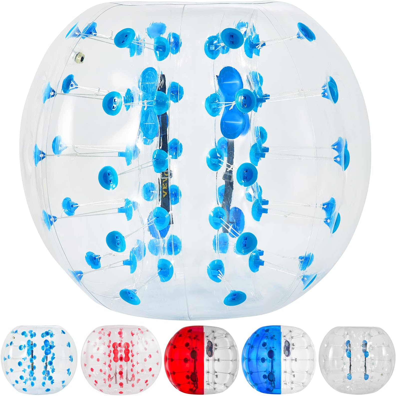 Inflatable Bumper Ball Bubble Soccer 5FT/1.5M Blue Dot for Adultt Human and Child Wearable Inflatable Bumper Ball