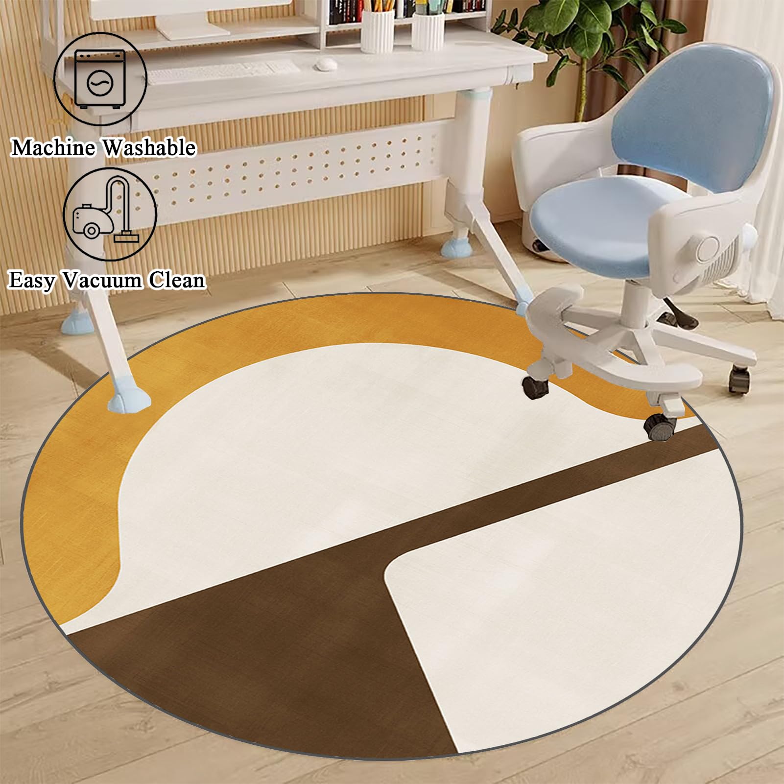 Alfombrilla resistente para silla de oficina para suelos de pelo bajo, antideslizante, gruesa, para escritorio, silla dura, protector de silla de juegos, tapete redondo para silla de parquet laminado