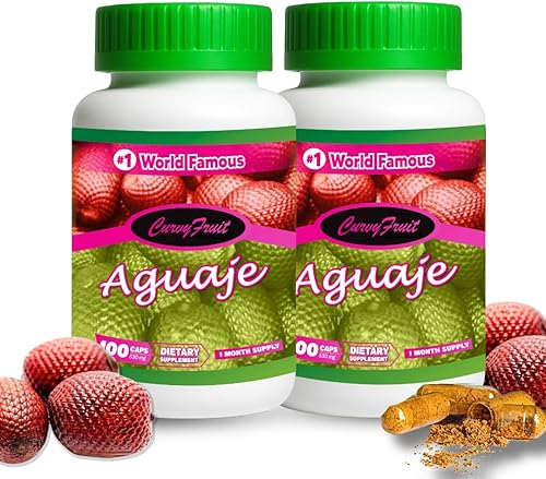 Miniatura 1 de Pastillas originales de Aguaje CurvyFruit para glúteos, pecho y caderas más grandes, 550 mg x 100 pulgadas, suministro de 2 meses