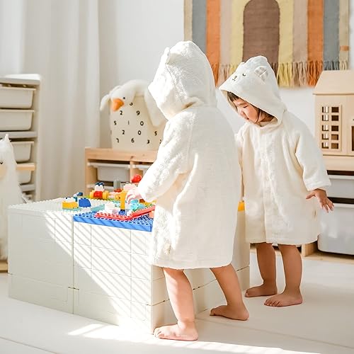 Miniatura 7 de SHIMOYAMA Caja de almacenamiento plegable de bloques de construcción, contenedor de almacenamiento plegable para bloques, juguetes, paquete de 3,