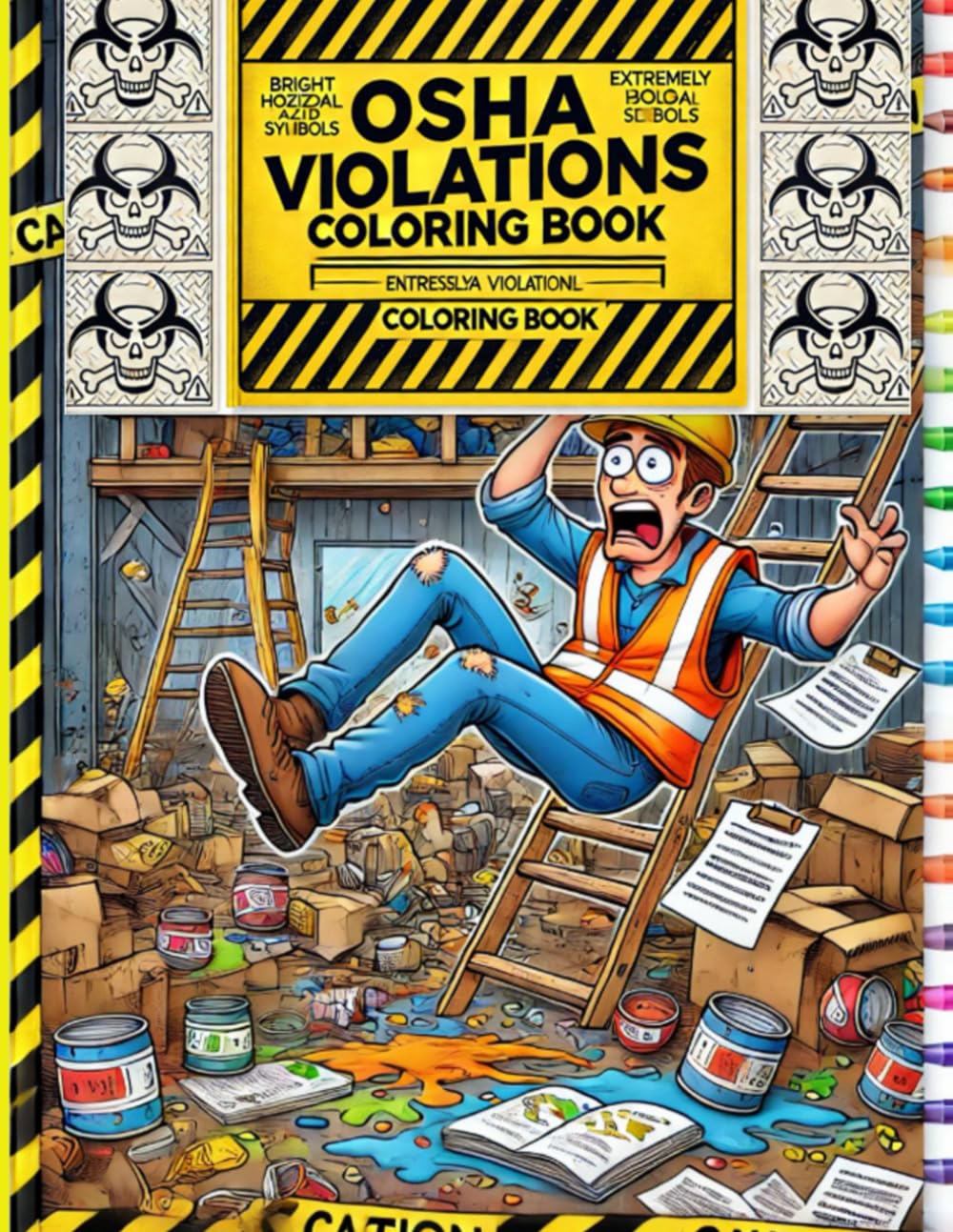 OSHA Violations Coloring Book for Adults: Color Outside the Safety Lines – A Bold and Hilarious Take on Workplace Safety Gone Wrong.(The Hazardous Coloring Series)