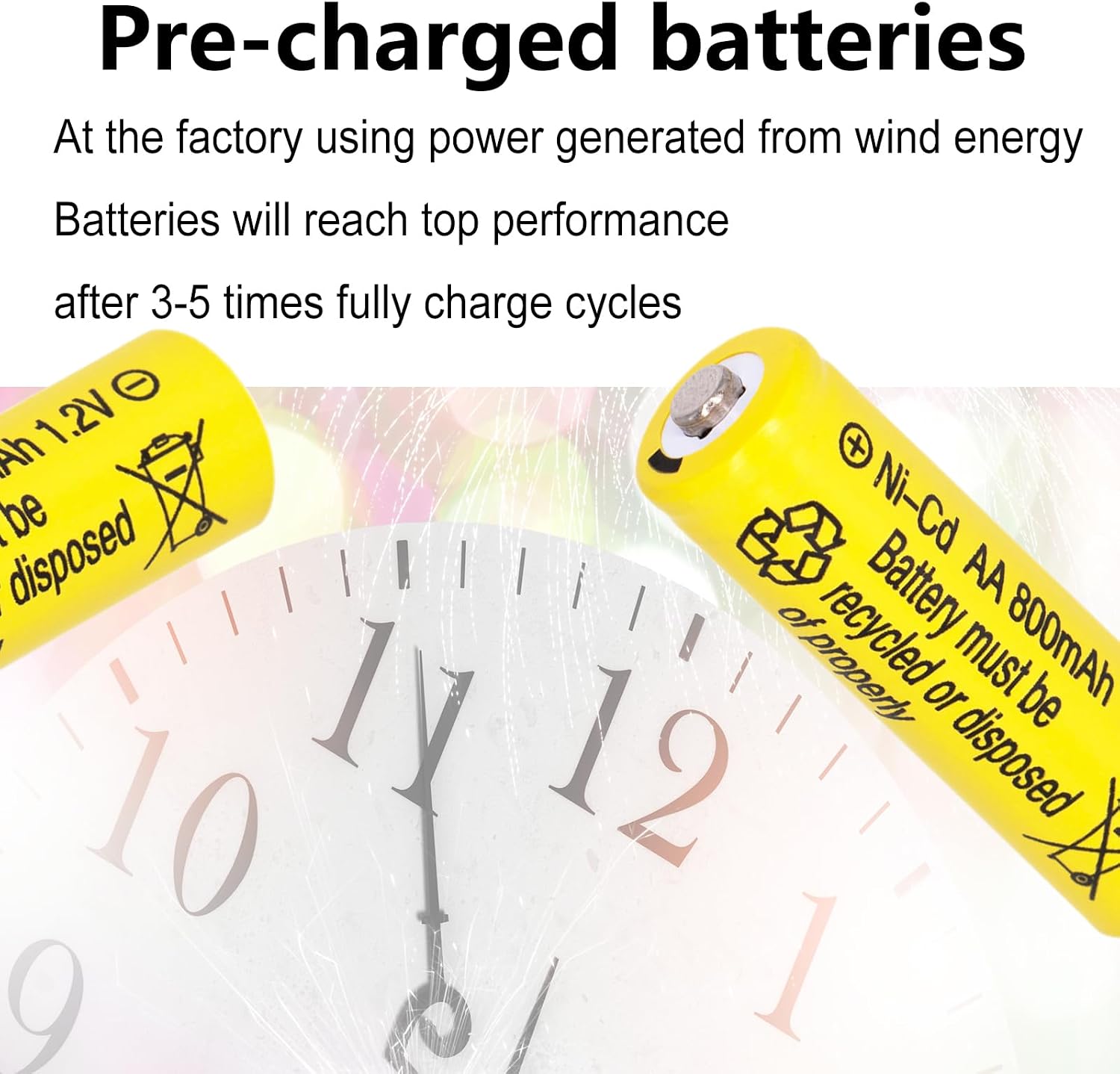 Akku Ni-MH 2/3AA 300mAh 1,2V Für SOLAR-Leuchten Lampen Mignon Akkus Batterie EBa