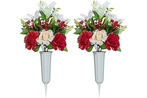 XONOR Christmas Flowers for Cemetery Vase