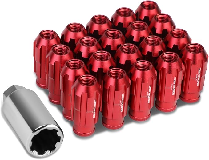 DNA MOTORING LNZTL902515RD 20Pcs M12 x 1.5 Open End Style Wheel Lug Nuts w/Deep Drive