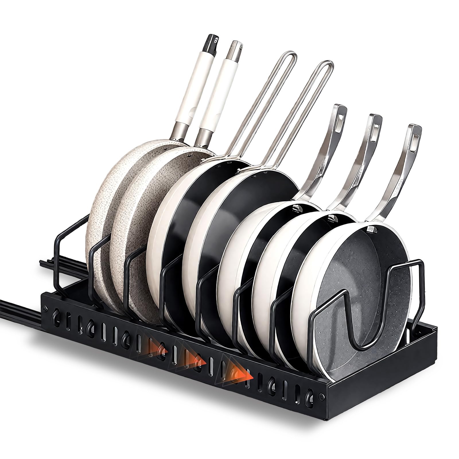Bestdin Küchen Organizer Topfdeckelhalter - Platzsparend mit 8 Trennständen, leicht abnehmbar und wasserdicht, geeignet 