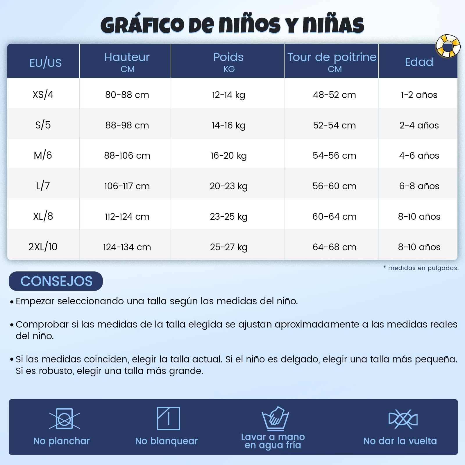 Traje de Neopreno para niños – 2,5 mm de Neopreno Corto con Material SCR Mejorado, Cremallera Completa pionera y protección UV Traje térmico para Surf, natación y Buceo