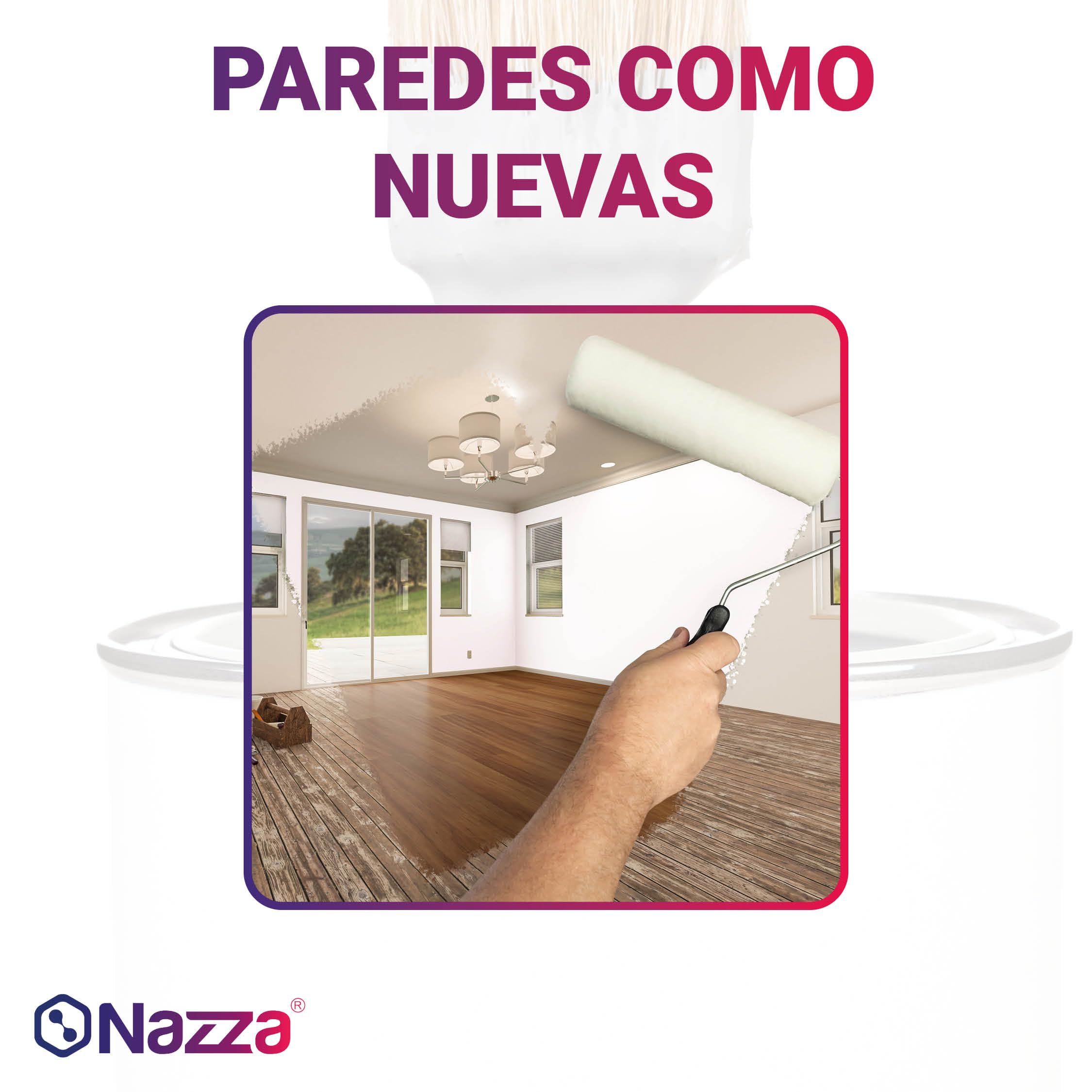 Nazza Pintura Blanca Interior y Exterior Expert de Extraordinaria Blancura - Acabado Mate Sedoso - Con Certificado de Reacción al Fuego - Formato 15 litros