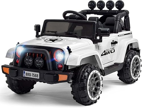 JOINATRE Camión de automóvil de 12 V para niños con espacio de almacenamiento, 47 pulgadas de batería grande con control remoto, 3 velocidades,