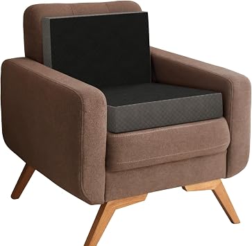 Kolbs Extra Large Recliner Cushion | Chic 2 Tone Velvet Cover Seat with Back