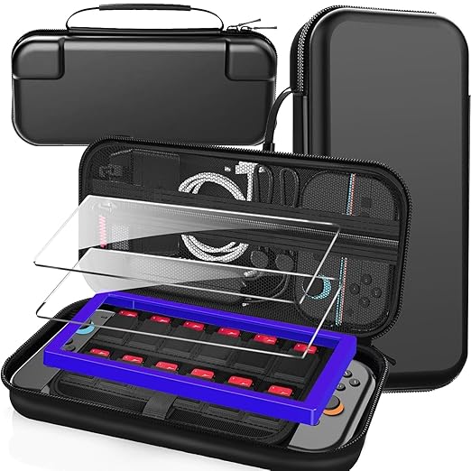 Nintendo Switch 2: Vad Många Förväntade Var En Katastrof, Men Det Slutar Med att Skapa Överbåde 11 71+rjsYE8JL. SX522 TZGZT Longest Durable Travel Carrying Case for Nintendo Switch 2 2025, Large Volume Accessories Bundle Holder, 2 Screen Protector, Hard Protective Cover Estuche Funda with 12 Game Cards, Black