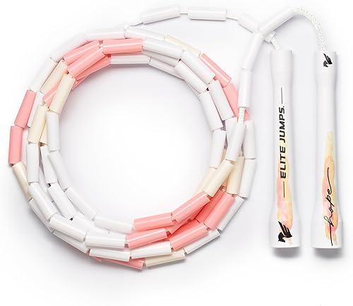 Elite Jumps - Do Hard Things 1 Beaded Jump Ropes  Crossover Jump Rope for Your Exercise Equipment  Segmented Jump Rope