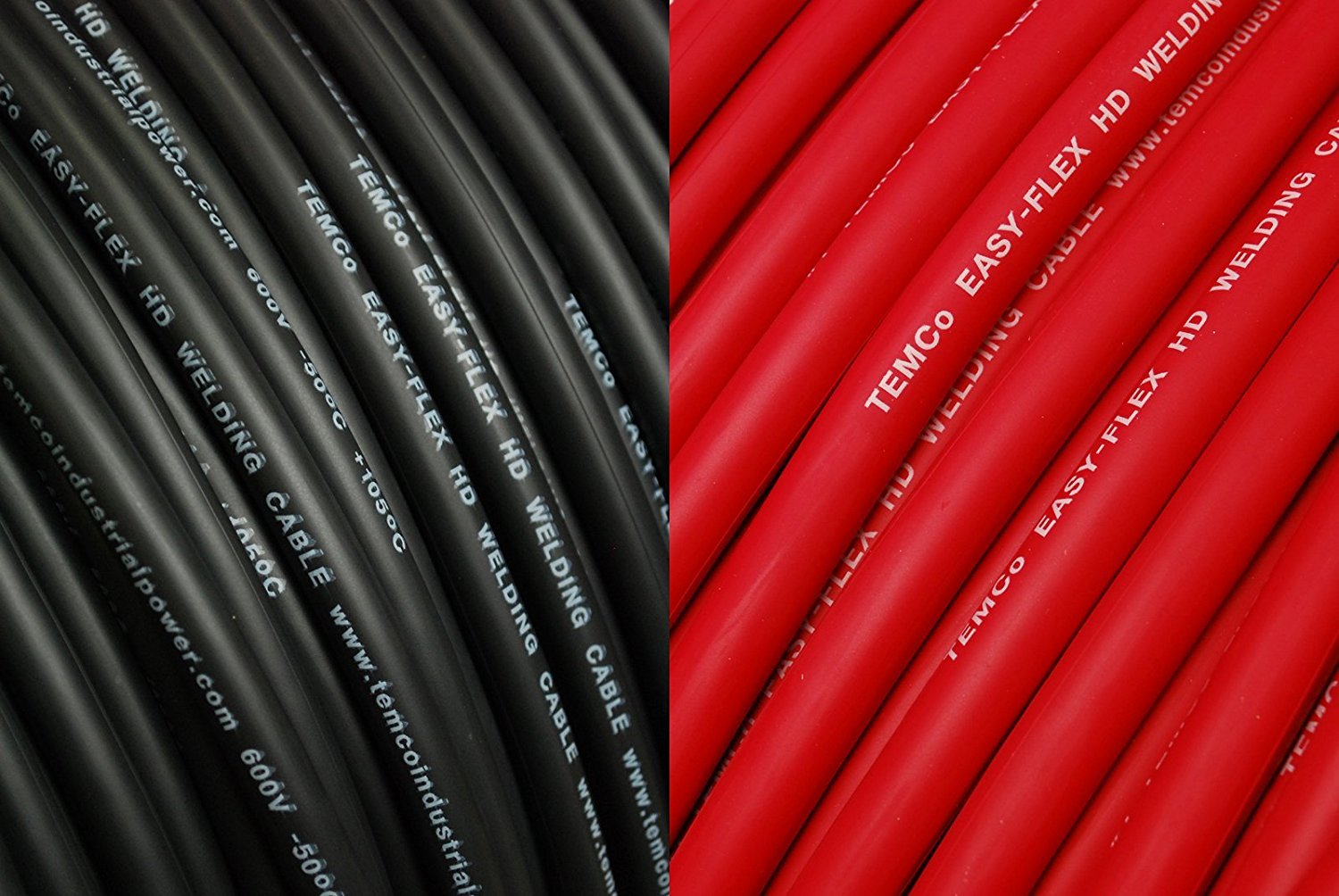 20 ft TEMCo WC0251 20' (10' Blk, 10' Red) 1 Gauge AWG Welding Lead