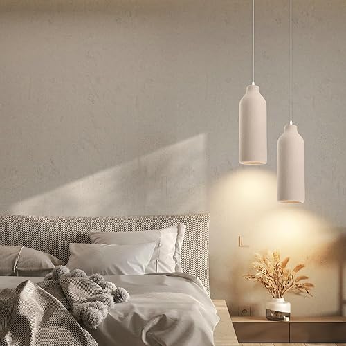 JAYMP Wabi Sabi - Lámpara colgante para comedor, cocina, isla, pasillo, restaurante, lámpara colgante E26, base japonesa, forma de botella de vino, disponible en Yaxa Costa Rica