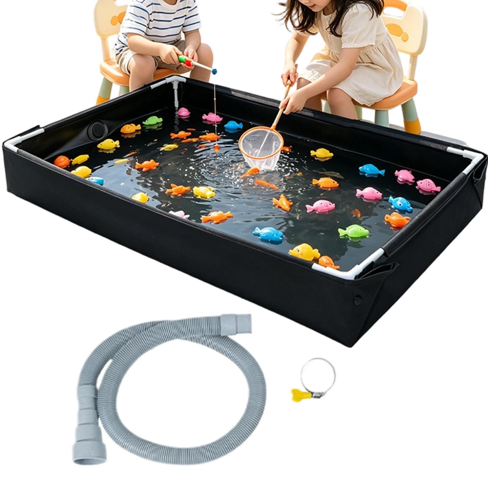 Generisch Sabbiera pieghevole | d'acqua all'aperto con tubo di scarico staccabile | Pozzanghetta portatile da spiaggia per bambini, spiaggia, cortile, viaggi, casa, campeggio, interni