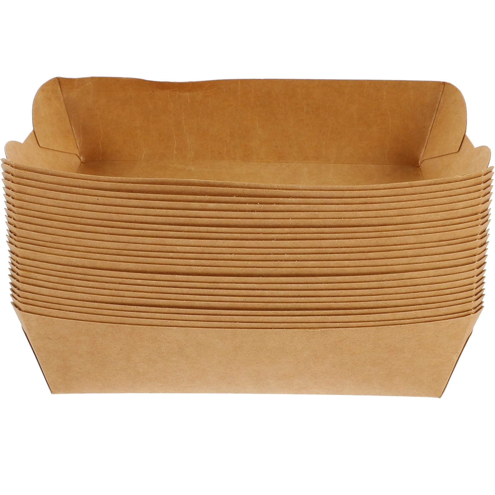 100 Pezzi Scatole in Carta Kraft Marrone Antiolio per Alimenti Fritti Contenitori per Patatine Fritte Adatti per Picnic e Festa di Compleanno