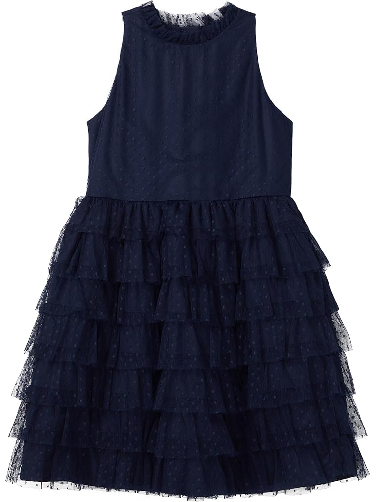 Navy Janie and Jack Tiered Mesh Dress (Toddler/Little Kid/Big Kid)