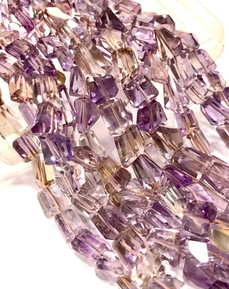 Perles en amétrine naturelle à offrir pour confectionner un collier personnalisé unique
