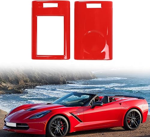 Miniatura 9 de Funda para llavero inteligente de fibra de carbono, ajuste exacto para Corvette C7, material ABS, juego de 1
