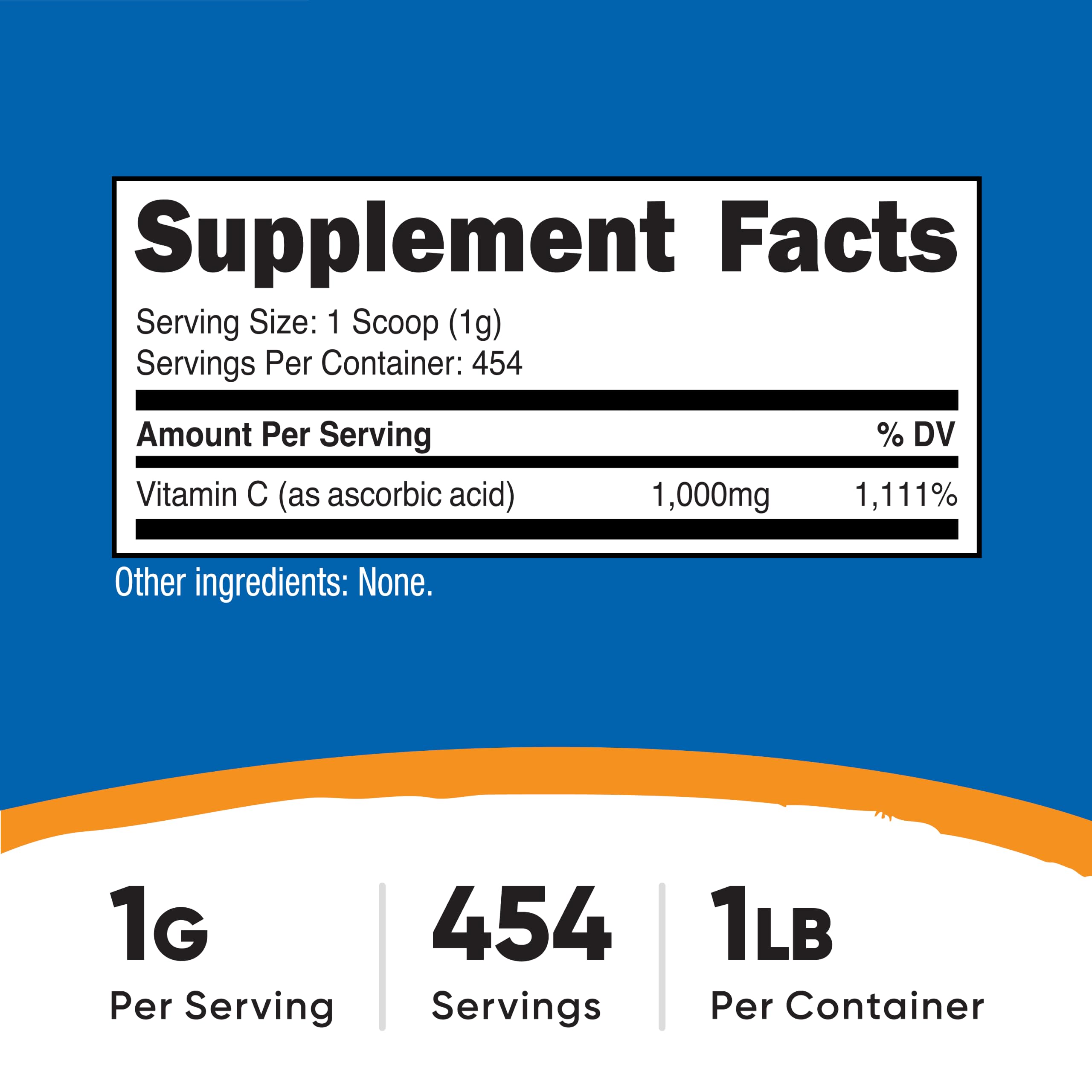 Nutricost Pure Ascorbic Acid Powder (1LB) Unflavored, Vitamin C Powder — Amazon image 2