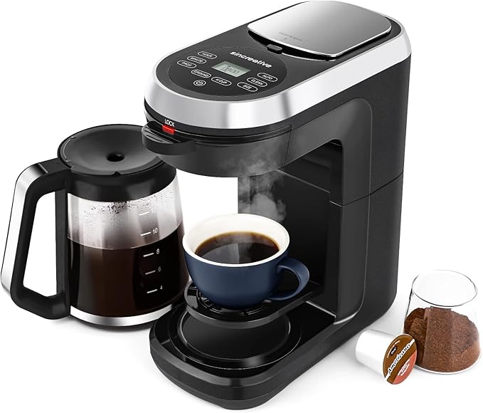Dual Brew Coffee Maker, Programmable Coffee Machine and